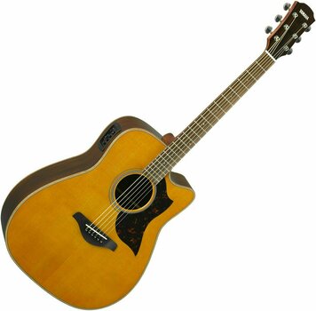 Dreadnought elektro-akoestische gitaar Yamaha A1R II Vintage Natural - 1