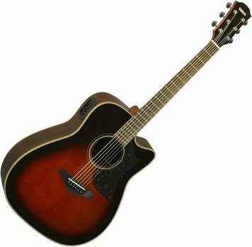 Dreadnought elektro-akoestische gitaar Yamaha A1R II Tabacco Brown Sunburst - 1
