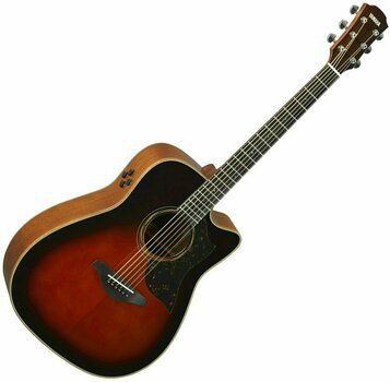 Dreadnought elektro-akoestische gitaar Yamaha A3M-ARE Tabacco Brown Sunburst - 1
