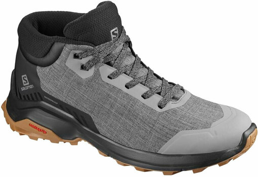 Mens Outdoor Shoes Salomon X Reveal Chukka CSWP Quiet Shade/Black 44 Mens Outdoor Shoes - 1