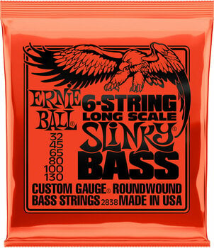 Struny do gitary basowej6-strunowej Ernie Ball 2838 Slinky - 1