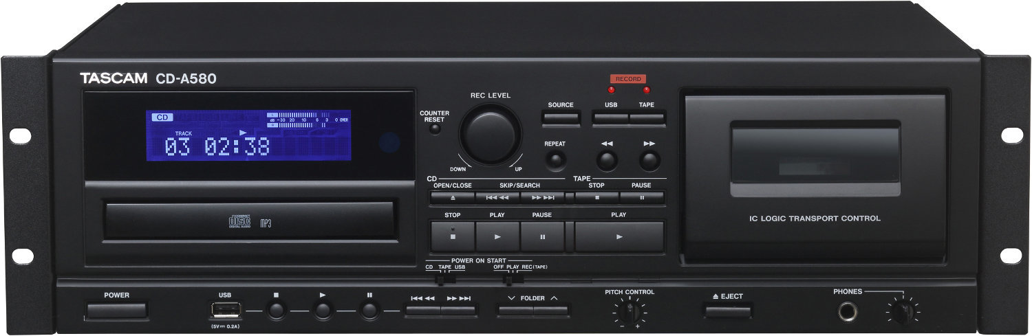 Rack DJ-spelare Tascam CD-A580