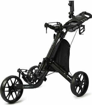 Manuálny golfový vozík Snipergolf Shot 2.0 Black/Black Manuálny golfový vozík - 1