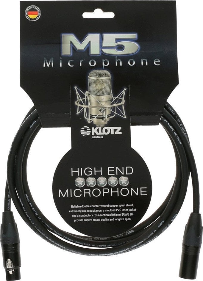 Mikrofonkabel Klotz M5FM06 Schwarz 6 m