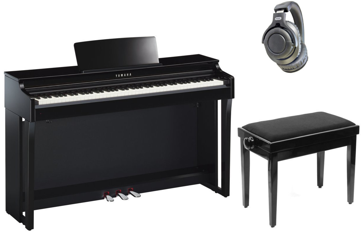 Digitális zongora Yamaha CLP-625 PE SET Polished Ebony Digitális zongora