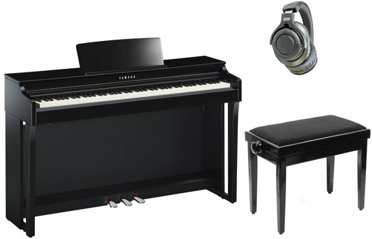 Digitális zongora Yamaha CLP-625 PE SET Polished Ebony Digitális zongora - 1