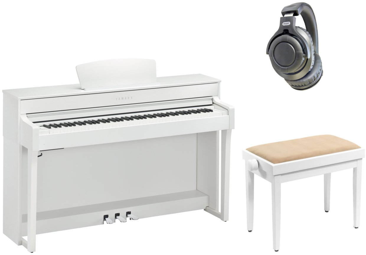 Pianino cyfrowe Yamaha CLP-635 WH SET Biała Pianino cyfrowe