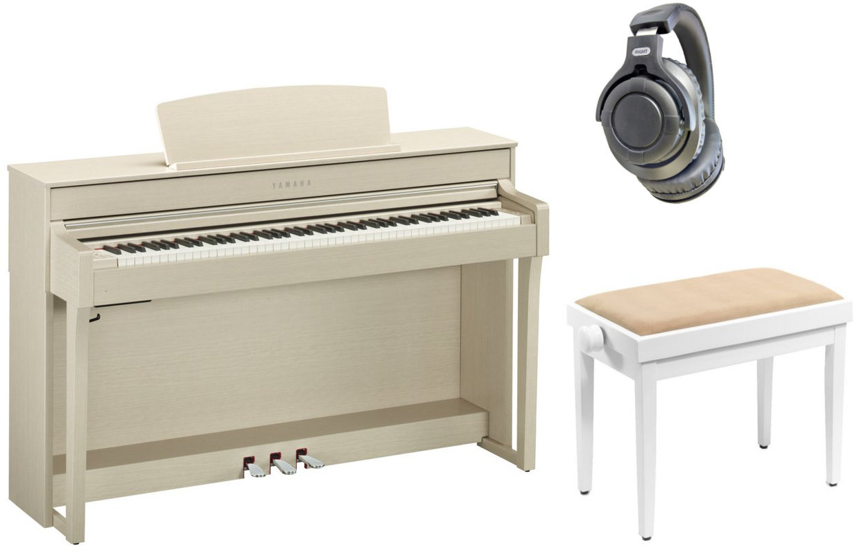 Digitális zongora Yamaha CLP-645 WA SET White Ash Digitális zongora