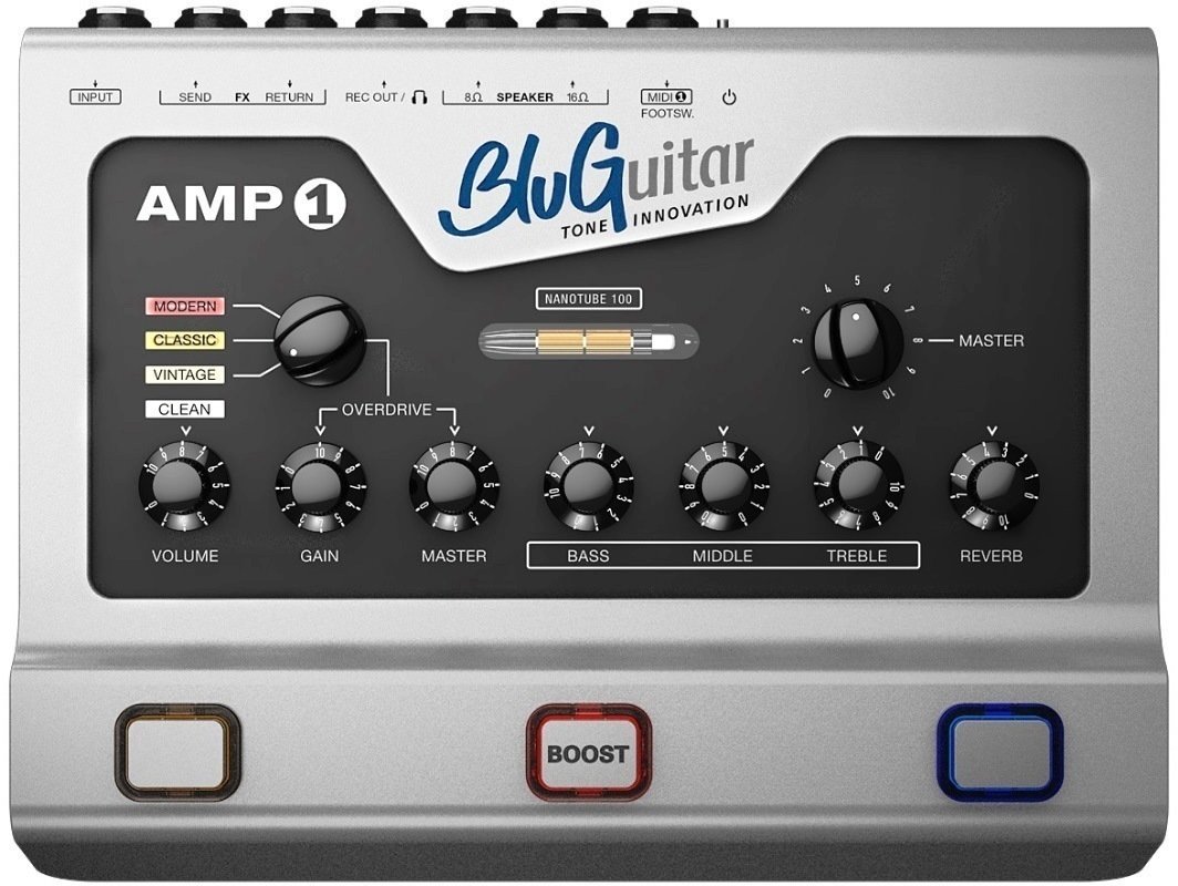 Wzmacniacz gitarowy hybrydowy BluGuitar AMP1 Silver Edition