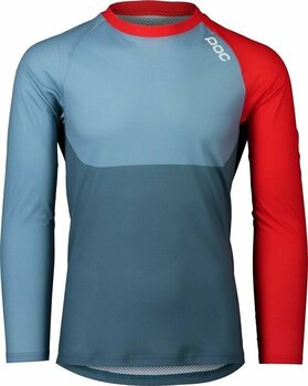 Kolesarski dres, majica POC MTB Pure LS Jersey Calcite Blue/Prismane Red M - 1