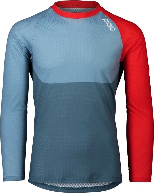 Cycling jersey POC MTB Pure LS Jersey Calcite Blue/Prismane Red 2XL