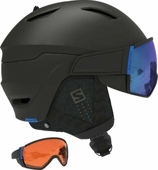 Ski Helmet Salomon Driver Custom Air Black/Solar Blue L (59-62 cm) Ski Helmet - 1