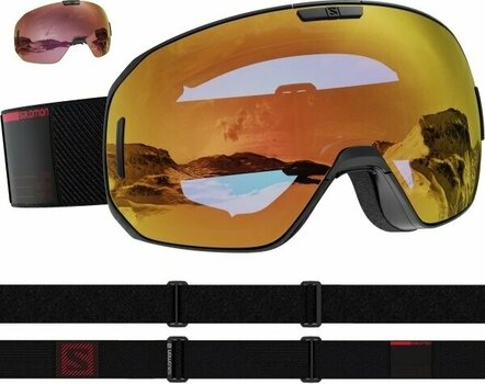 Okulary narciarskie Salomon S/Max Sigma Black Red/Poppy Red Okulary narciarskie - 1