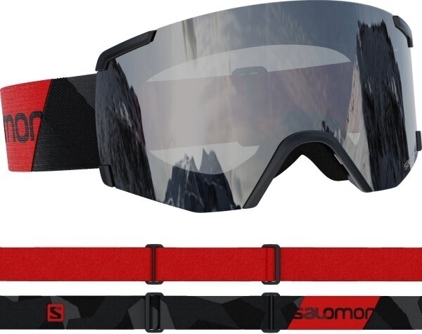Ski Brillen Salomon S/View Access Black/Red/Mirror Silver Ski Brillen