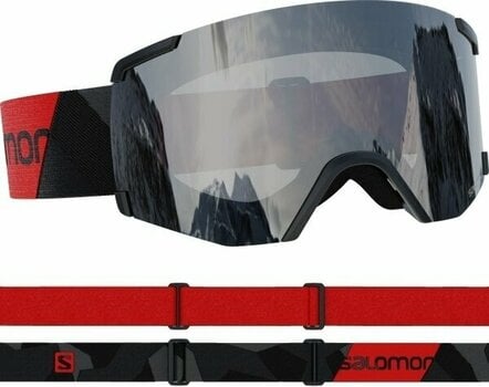 Ski-bril Salomon S/View Access Black/Red/Mirror Silver Ski-bril - 1
