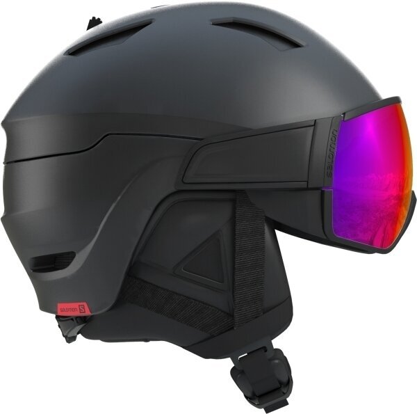 Lyžařská helma Salomon Driver Black/Red Accent/Solar L (59-62 cm) Lyžařská helma