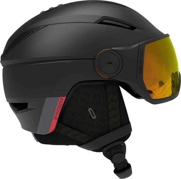 Ski Helmet Salomon Pioneer Visor Photo Black/Red M (56-59 cm) Ski Helmet