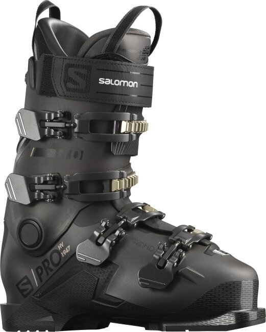 Chaussures de ski alpin Salomon S/PRO Belluga/Black/Pale Kaki 27/27,5 Chaussures de ski alpin