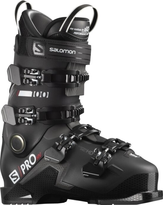 Chaussures de ski alpin Salomon S/PRO Black/Belluga/Red 27/27,5 Chaussures de ski alpin