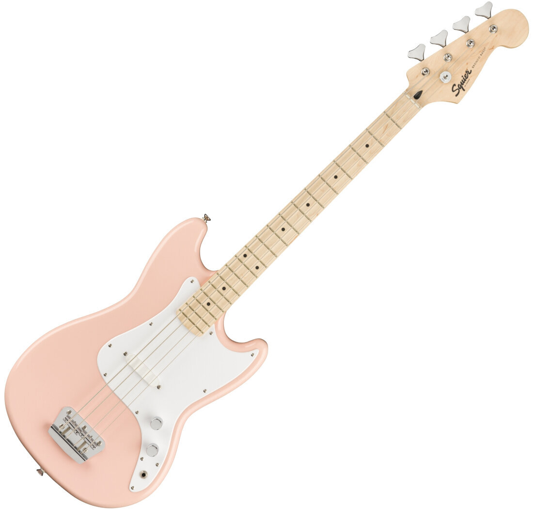 4-strängad basgitarr Fender Squier FSR Bronco Bass MN Shell Pink