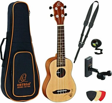 Sopránové ukulele Ortega RU5-SO Deluxe SET Sopránové ukulele Natural - 1