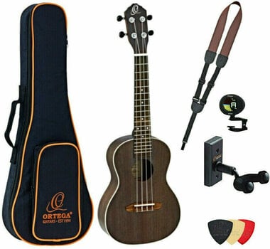 Koncert ukulele Ortega RUCOAL Deluxe SET Koncert ukulele Coal Black - 1