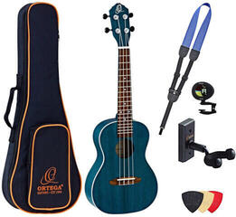 Concert Ukulele Ortega RUOCEAN Deluxe SET Ocean Blue Concert Ukulele