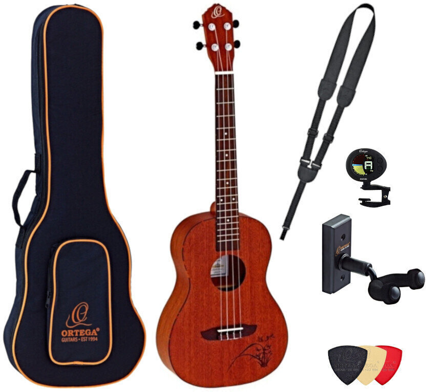 Barytónové ukulele Ortega RU5MM-BA Deluxe SET Barytónové ukulele Natural