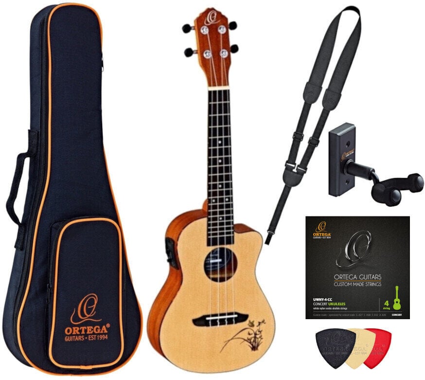 Koncertné ukulele Ortega RU5CE Deluxe SET Koncertné ukulele Natural