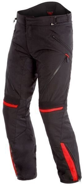 Pantaloni in tessuto Dainese Tempest 2 D-Dry Black/Tour Red 50 Regular Pantaloni in tessuto
