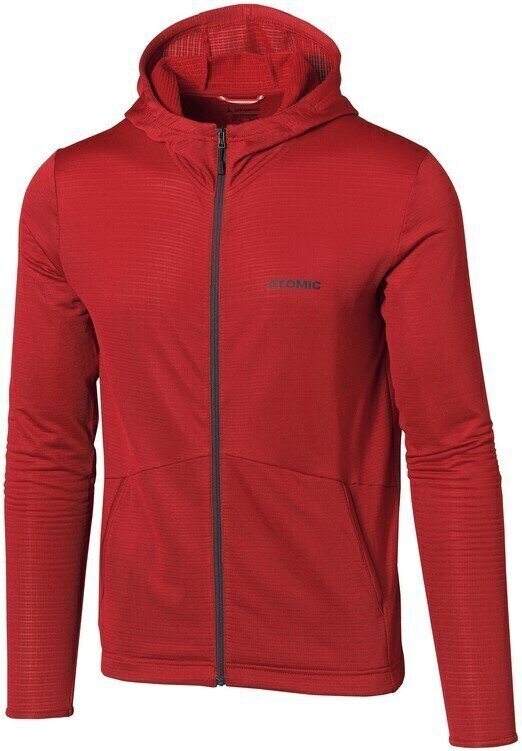 Camiseta de esquí / Sudadera con capucha Atomic Alps FZ Hoodie Dark Red XL Sudadera