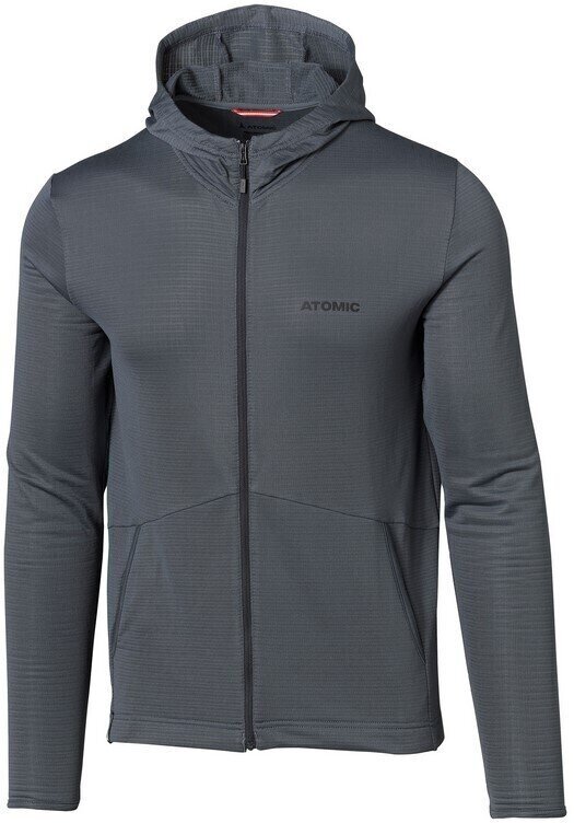 Ski-trui en T-shirt Atomic Alps FZ Hoodie Grey L Capuchon