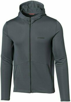 T-shirt/casaco com capuz para esqui Atomic Alps FZ Hoodie Grey XL Hoodie - 1
