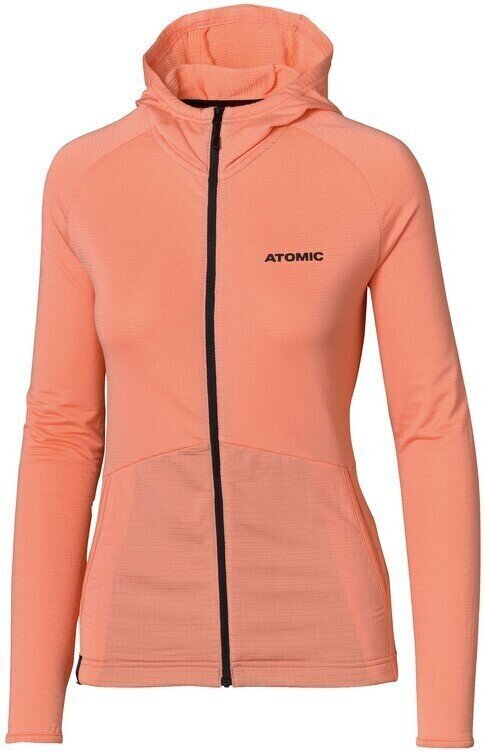 T-shirt/casaco com capuz para esqui Atomic W Alps FZ Hoodie Peach S Hoodie