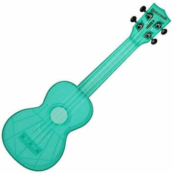 Sopránové ukulele Kala Waterman Sopránové ukulele Blue Raspberry Fluorescent - 1