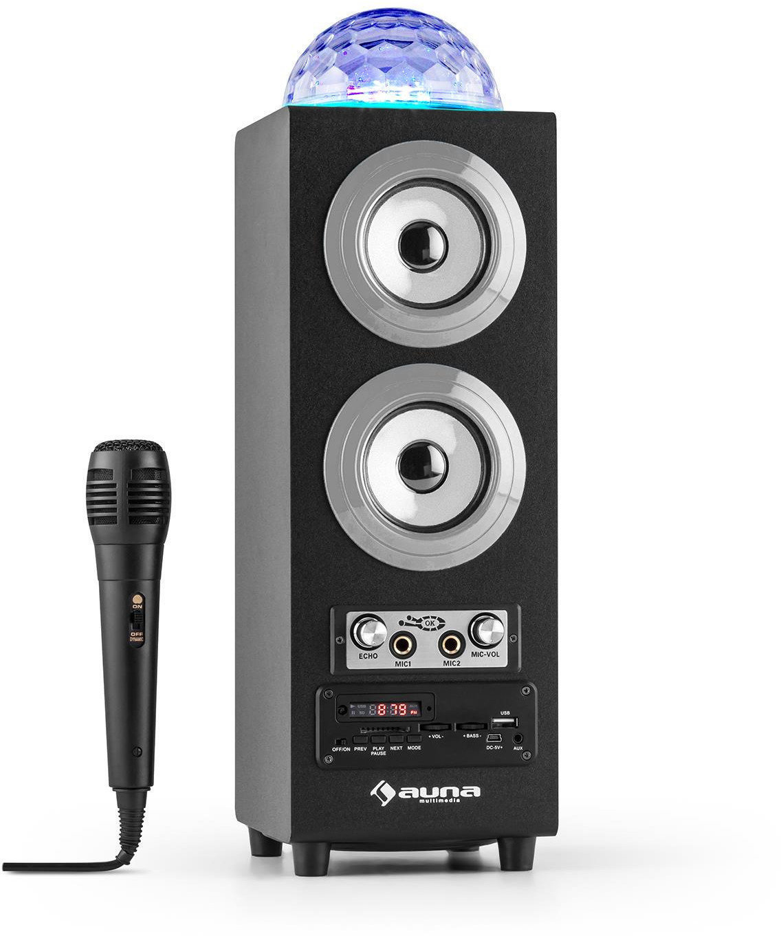 Karaoke-System Auna DiscoStar Silver