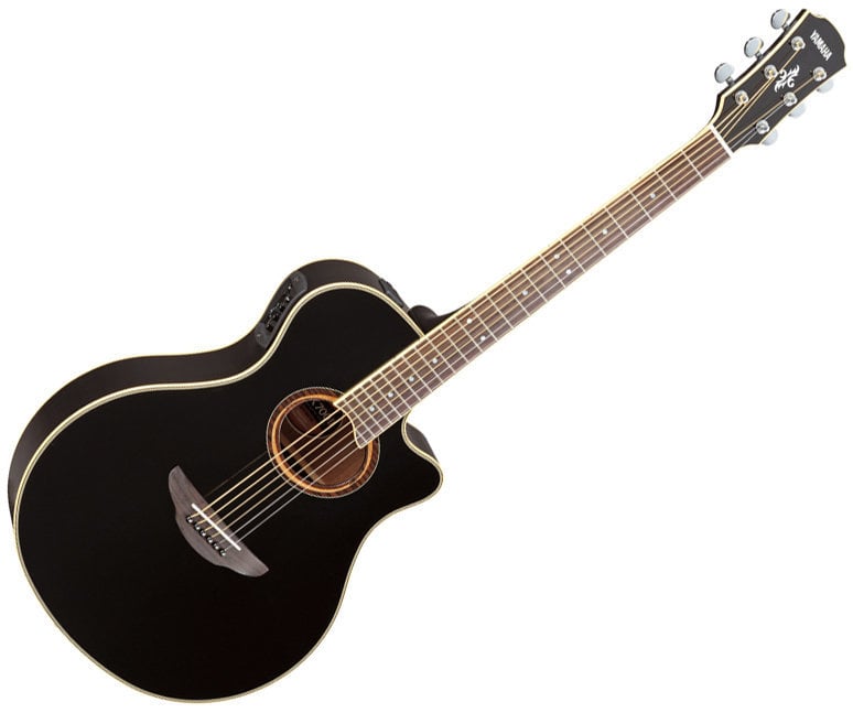 Jumbo elektro-akoestische gitaar Yamaha APX 700II BL Zwart