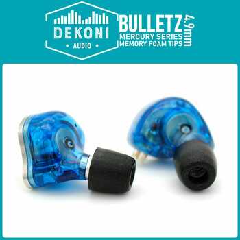 Plugues para fones de ouvido Dekoni Audio ETZ-MERCURY-SM-9mm Plugues para fones de ouvido Black - 1