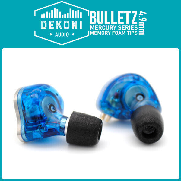 Utikači za slušalice Dekoni Audio ETZ-MERCURY-MED-11mm Utikači za slušalice Black