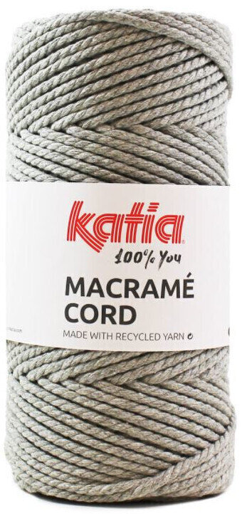 Cordon Katia Macrame Cord 5 mm 100 m 102 Light Grey Cordon