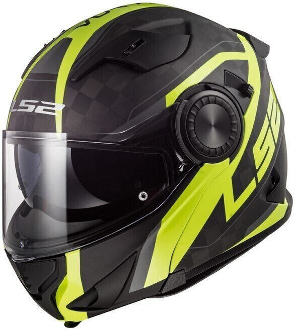 Helmet LS2 FF313 Vortex Carbon Matt Carbon Gloss H-V Yellow M Helmet