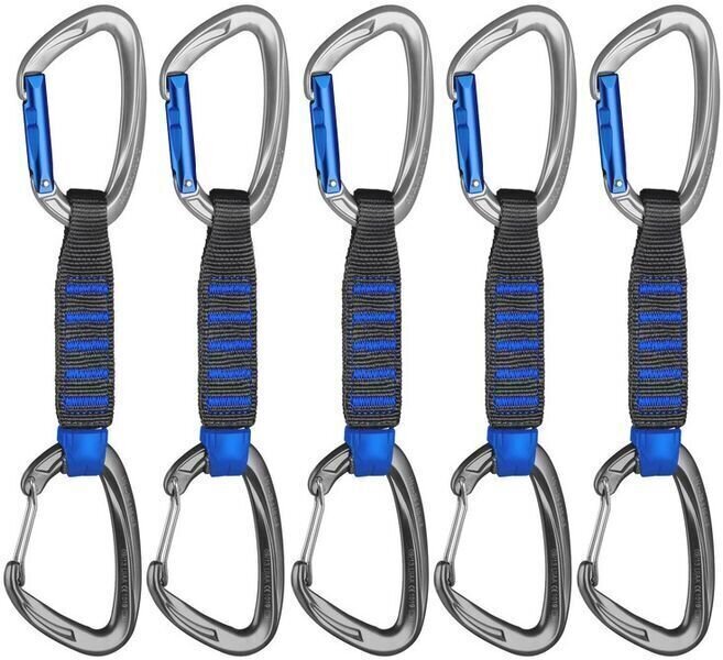 Карабина за катерене Mammut 5er Pack Crag Express Sets Quickdraw Silver/Phantom Solid Straight/Wire Straight Gate