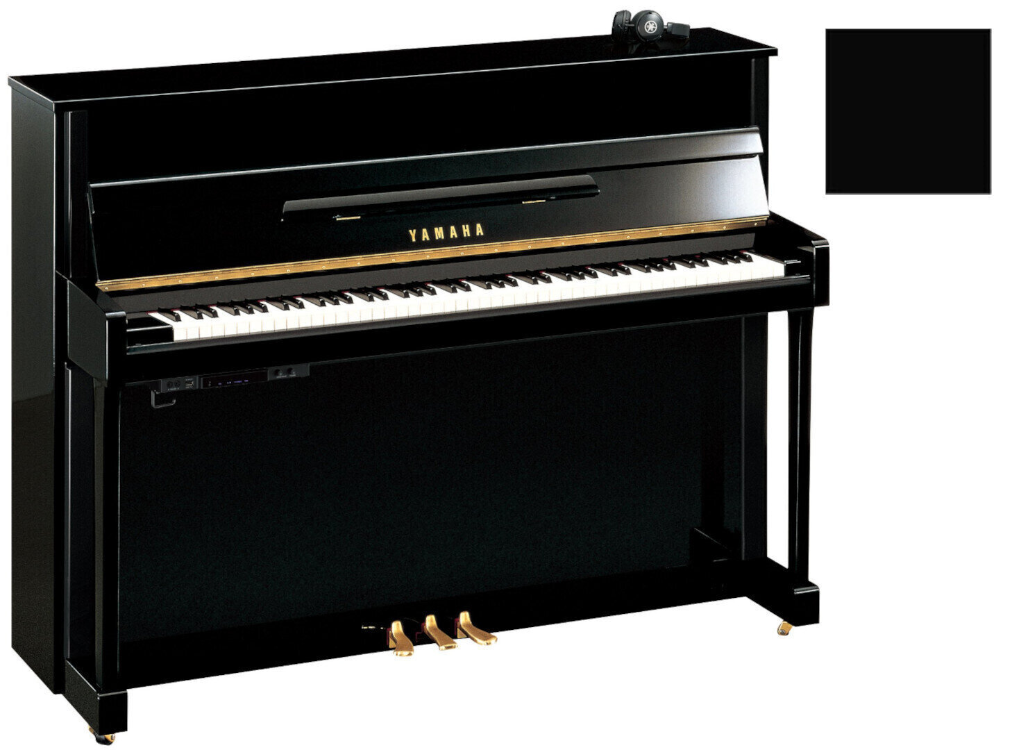 Pian Yamaha B2 SC2 Silent Piano Abanos lustruit