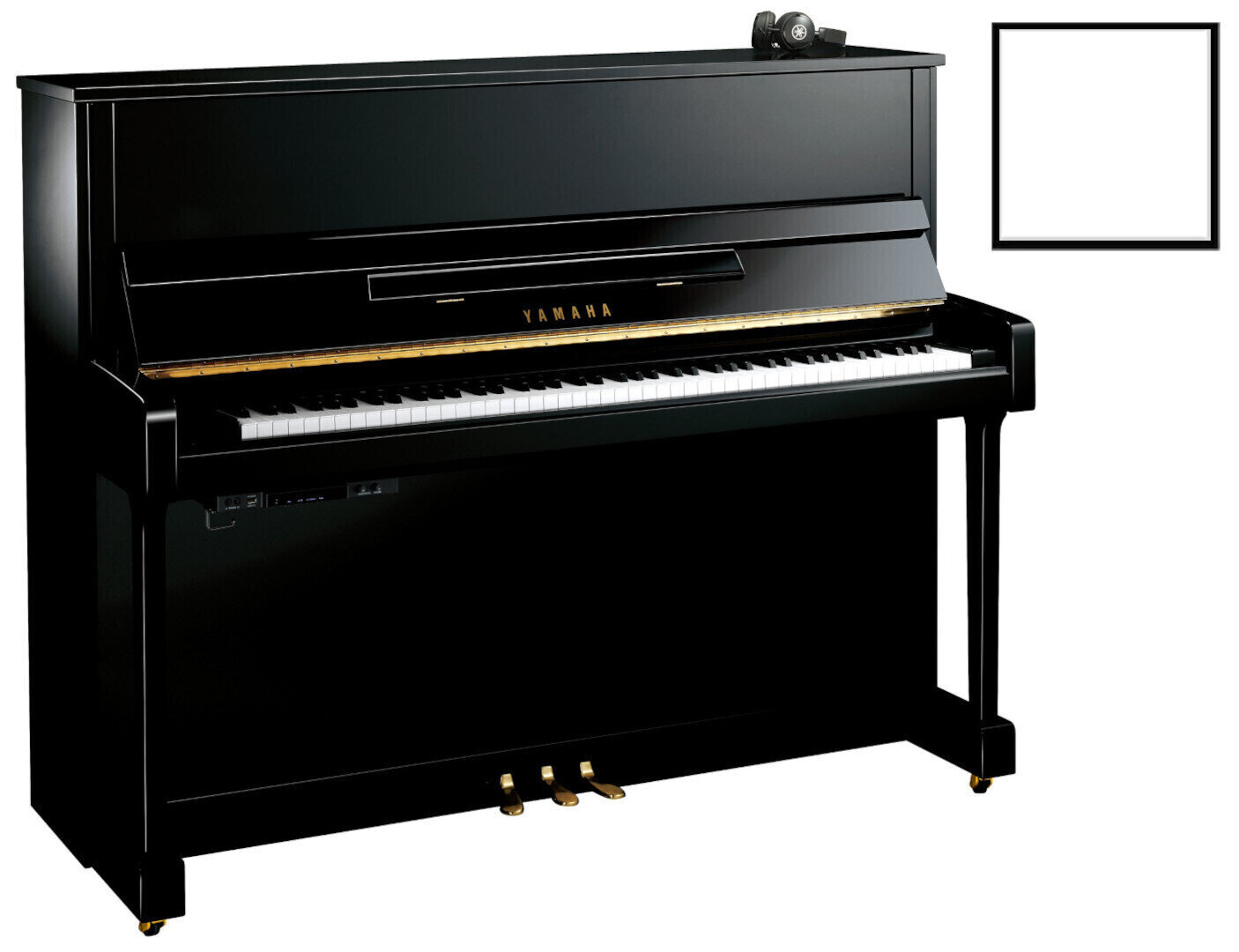 Akoestische piano, staande piano Yamaha B3 SC2 Silent Piano Polished White