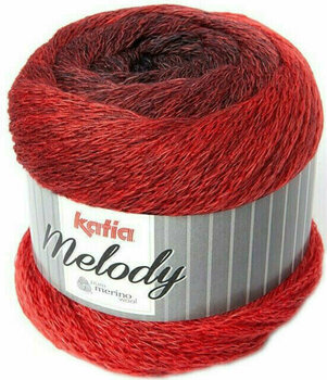 Fil à tricoter Katia Melody 206 Black/Red Fil à tricoter - 1