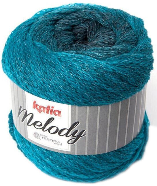 Fil à tricoter Katia Melody 207 Black/Petrol Fil à tricoter