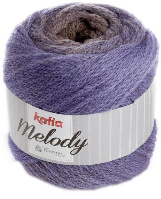 Fil à tricoter Katia Melody 211 Camel/Black Berry Fil à tricoter