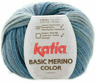 Pletací příze Katia Basic Merino Color 207 Green/Grey/Blue/Off White Pletací příze - 1