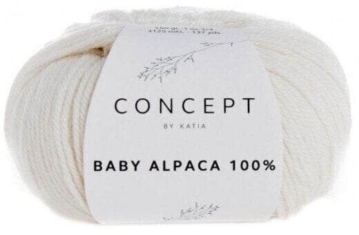 Fil à tricoter Katia Baby Alpaca 100% 500 Off White
