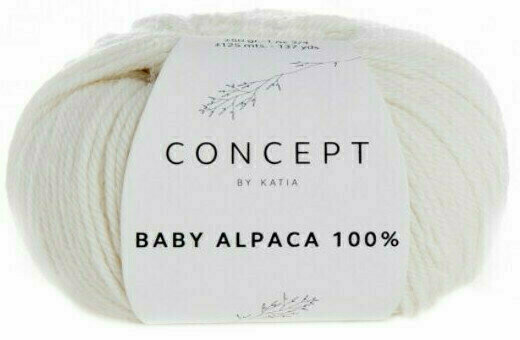 Fil à tricoter Katia Baby Alpaca 100% 500 Off White - 1